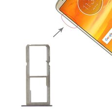 Vassoio scheda SIM + vassoio scheda SIM + vassoio scheda micro SD per Motorola Moto E5 Plus (nero)