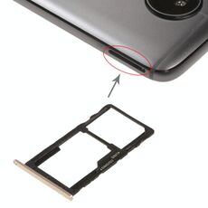 Vassoio scheda SIM + vassoio scheda SIM / vassoio scheda micro SD per Motorola Moto G5S (oro)