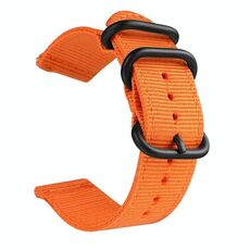Cinturino in tela di nylon lavabile, larghezza del cinturino: 24 mm (arancione con fibbia ad anello nera)