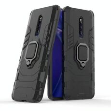 Custodia protettiva antiurto PC + TPU per VIVO X27 Pro, con supporto per anello magnetico (nero)