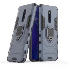 Custodia protettiva antiurto PC + TPU per VIVO X27 Pro, con supporto per anello magnetico (blu navy)