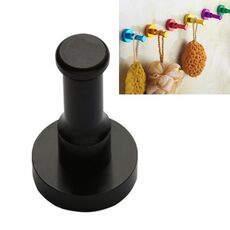 Colore Personalità Spazio Gancio rotondo in alluminio Gancio singolo Cucina Colore Appendiabiti No ruggine (nero)