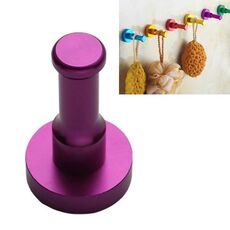 Colore Personalità Spazio Alluminio Gancio rotondo Gancio singolo Cucina Colore Appendiabiti No ruggine (viola)