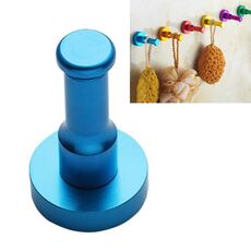 Colore Personalità Spazio Gancio rotondo in alluminio Gancio singolo Cucina Colore Appendiabiti No ruggine (Baby Blue)