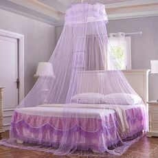 Zanzariera per soffitto sospeso circolare per uso domestico tende principessa (viola chiaro)