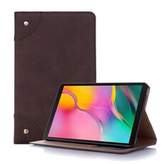 Custodia in pelle a flip orizzontale stile libro retrò per Galaxy Tab A 8 (2019) P200 / P205, con supporto, slot per schede e portafoglio (caffè)