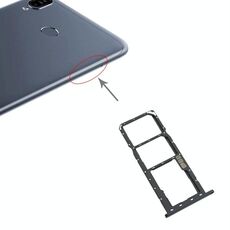Vassoio scheda SIM + vassoio scheda SIM + vassoio scheda micro SD per Asus Zenfone Max M2 ZB633KL (nero)