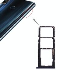 Vassoio scheda SIM + vassoio scheda SIM + vassoio scheda micro SD per Asus ZenFone Max Pro (M2) ZB631KL (blu)