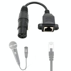 Cavo convertitore adattatore connettore di rete da 15 cm XLR 3 pin femmina a RJ45 femmina