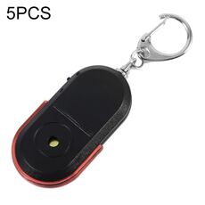 5 PC portatili Anti-perso allarme Key Finder Wireless Fischio suono LED Locator Finder (Red)
