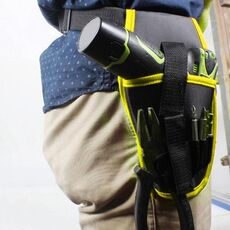 Supporto portatile per trapano a batteria Trapano a batteria Cacciavite a vita Borsa per utensili elettrici Borsa per cintura per trapano (giallo)