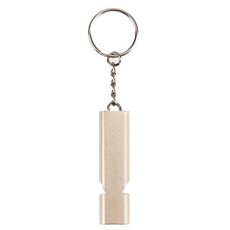 3 pz Mini portatile 120dB doppio tubo alto decibel da campeggio all'aperto escursionismo Survival Fischio a doppia frequenza Emnergecy Whistle Portachiavi (oro)