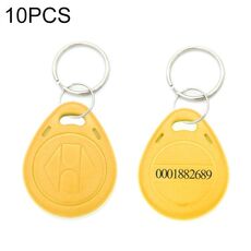 10 PCS 125KHz TK / EM4100 Portachiavi con portachiavi con chip di prossimità (arancione)