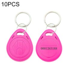 10 PCS 125KHz TK / EM4100 Portachiavi con chip portachiavi con chip di prossimità (rosa)