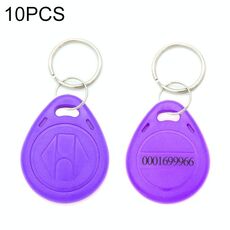 10 PCS 125KHz TK / EM4100 Portachiavi con chip portachiavi con chip di prossimità (viola)