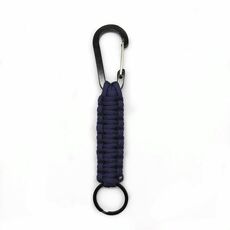 Portachiavi con moschettone in corda multifunzionale per esterni in nylon (blu intenso)