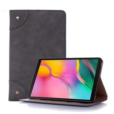 Custodia in pelle a ribaltamento orizzontale stile libro retrò per Galaxy Tab A 8 (2019) P200 / P205, con supporto, slot per schede e portafoglio (grigio)