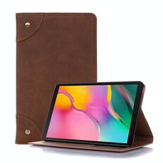 Custodia in pelle a flip orizzontale stile libro retrò per Galaxy Tab A 8 (2019) P200 / P205, con supporto, slot per schede e portafoglio (marrone)