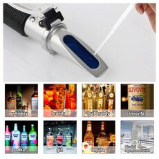 RZ116 rifrattometro alcool portatile automatico digitale rifrattometro 0-80 glicole palmare ATC Brix rifactometro birra scatola di birra