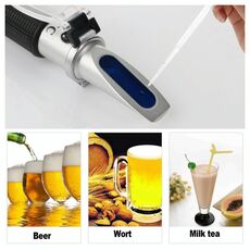RZ120 Rifrattometro Birra Brix Wort Zucchero Alcol Gravità specifica Misurazione della salinità Strumento portatile Misuratore di gravità specifica
