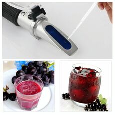 RZ121 Refrattometro di alcool uva vino Contenuto dello zucchero 0 ~ 25% Concentrazione di alcol 0 ~ 40% Brix Tester Tester ATC Attrezzo portatile ATC