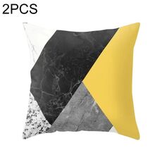 2 pezzi 45x45 cm federa a righe gialle federa geometrica cuscino copriletto fodera per cuscino stampa cuscino federa ufficio camera da letto, dimensioni: 450 * 450 mm (30)