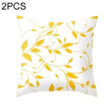 2 PCS 45x45cm Federa a righe gialle Geometrica Cuscino da tiro Fodera per cuscino Stampa Cuscino Federa Camera da letto Ufficio, Dimensioni: 450 * 450mm
