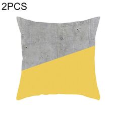 2 pezzi 45x45 cm federa a righe gialle federa geometrica cuscino copriletto cuscino stampa cuscino federa ufficio camera da letto, dimensioni: 450 * 450 mm