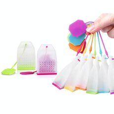 3 pezzi Bustine di tè in silicone alimentare Filtri da tè stile colorato Infusori di tè alle erbe Filtri Utensili da tè profumati Consegna colore casuale