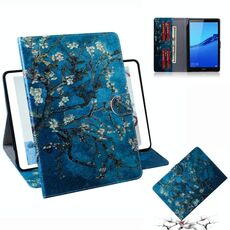 Custodia in pelle con vibrazione orizzontale motivo fiori di albicocca per Huawei MediaPad M5 Lite 8 / Honor Tab 5, con supporto, slot per schede e portafoglio
