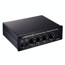 LINEPAUDIO B981 Pro 8 canali preamplificatore distributore altoparlante commutatore comparatore altoparlanti, amplificatore di segnale con controllo volume e funzione auricolare / monitor (nero)