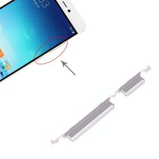 Pulsante di accensione e pulsante di controllo del volume per Xiaomi Mi 5s (argento)