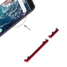 Pulsante di accensione e pulsante di controllo del volume per Xiaomi Mi 6X / A2 (rosso)