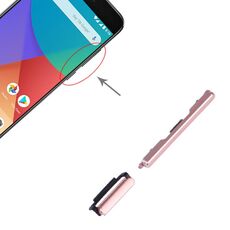 Pulsante di accensione e pulsante di controllo del volume per Xiaomi Mi 5X / A1 (rosa)