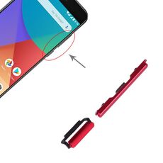 Pulsante di accensione e pulsante di controllo del volume per Xiaomi Mi 5X / A1 (rosso)