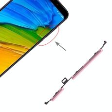 Pulsante di accensione e pulsante di controllo del volume per Xiaomi Redmi 5 Plus (rosa)