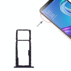 Vassoio scheda SIM + vassoio scheda SIM + vassoio scheda micro SD per Asus ZenFone MAX M1 ZB555KL (nero)