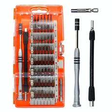 60 in 1 S2 Tool Steel Kit di strumenti per la riparazione di punte per cacciavite di precisione in acciaio per utensili (arancione)