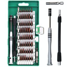 60 in 1 S2 Tool Steel Kit di strumenti per la riparazione di punte per cacciavite di precisione in acciaio per utensili (verde)