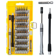 Kit di strumenti di riparazione per punte da cacciavite per cacciavite di precisione in acciaio per utensili S2 60 in 1 (giallo)