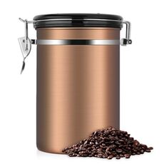 Contenitori per il caffè Contenitori per il tè in acciaio inossidabile Contenitori per il tè da cucina neri Contenitori per il tè del caffè Contenitori per il tè Articoli per il tè (oro)