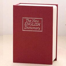 Mini dizionario cassetta di sicurezza libro serratura di sicurezza segreta denaro contante moneta deposito gioielli chiave armadietto (rosso)