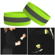Banda riflettente Braccialetti elastici ad alta visibilità Sport all'aria aperta Ciclismo Ciclismo Avviso notturno Fascia da polso (verde)
