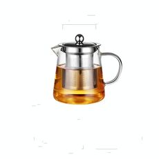 Set di tè in vetro resistente al calore grande capacità con filtro in acciaio inox per tè Kung FU, capacità: 450ml