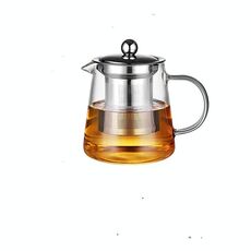 Set di tè in vetro resistente al calore grande capacità con filtro in acciaio inox per tè kung fu, capacità: 550 ml