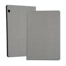 Custodia protettiva in TPU universale in tessuto per Huawei MediaPad T5, con supporto (grigio)