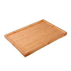 Tavolino da tè con vassoio da tè in bambù ad angolo retto, dimensioni: 37x26 cm