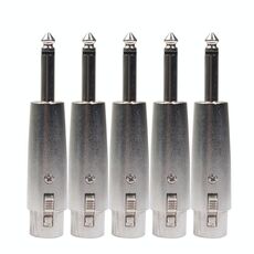 5 PCS LZ1167 6.35mm Testa maschio a traccia singola a spina adattatore audio femmina XRL