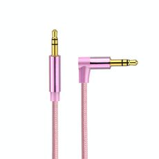 Cavo audio a gomito maschio-maschio da 3,5 mm AV01, lunghezza: 50 cm (oro rosa)