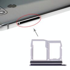 Vassoio per scheda SIM + vassoio per scheda micro SD per LG G6 H870 H871 H872 LS993 VS998 US997 H873 (nero)